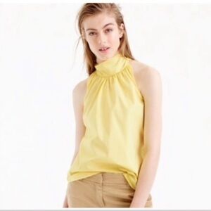 Jcrew Bow Tie Neck Halter Top Oxford Cotton